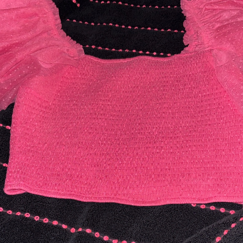 Pink Ruffled Women's Top - Picture 3 of 6